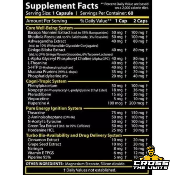 Supplement Facts Panel for Happy Bee – Ingredients and Dosage Breakdown