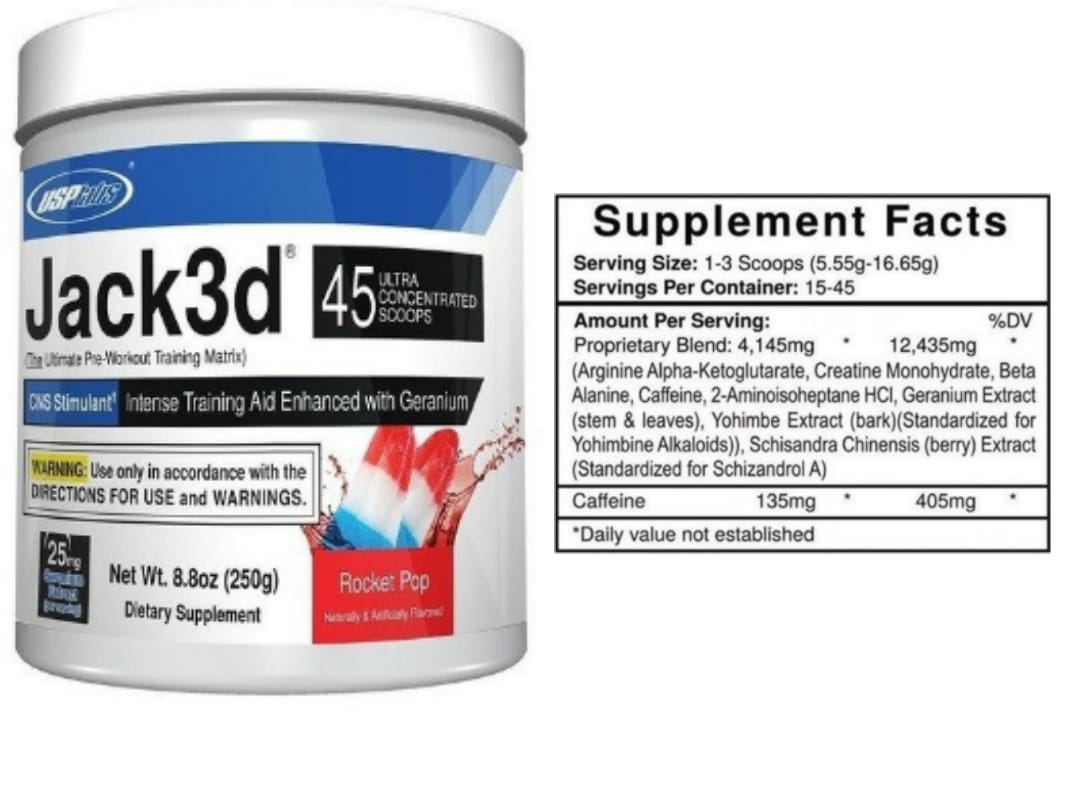 Jack3d old DMAA version vs Jack3d DMAA + DMHA version