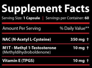 core labs m1t 60 caps ingredient label 2
