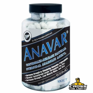 Hi-Tech Pharmaceuticals Anavar 180 tablets bottle front label controlled-release muscle support supplement
