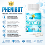Koka Labz Phenibut 500mg per capsule nootropic supplement for calm mind sharp focus better sleep emotional wellbeing and cognitive support 100 capsules product information graphic