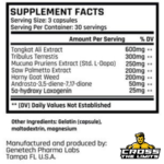 GeneTech Pharma Labs P.C.T RX Hardcore 90 caps Facts crossthelimits.co .uk