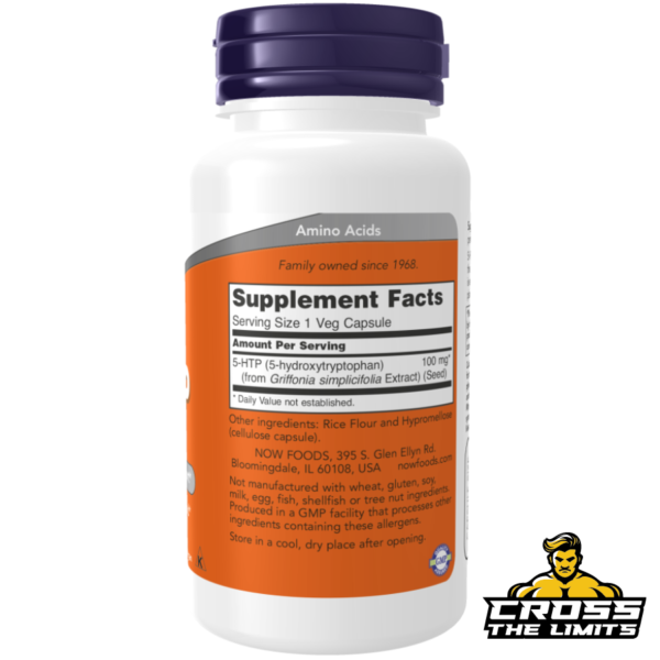 NOW Foods 5-HTP, 100mg - 60 vcaps