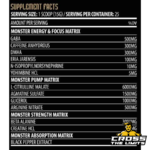 Hammer Monster Strength 375g pre workout DMHA Facts crossthelimits co uk