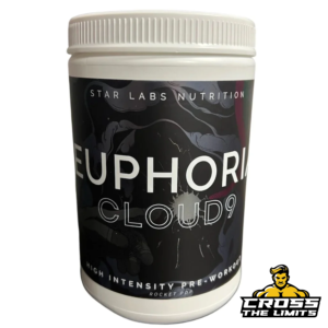 Star Labs Nutrition Euphoria Pre Workout product with black packaging featuring a bold logo