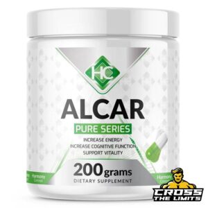 Product image of Harmony Concept ALCAR 200g jar, labeled for enhancing energy, cognitive function, and vitality