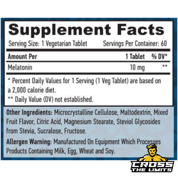 Haya Labs Melatonin Fast Dissolve 10 mg - Mixed Berry Flavor, 60 vegetarian tablets in a sleep-support formula to promote restful sleep and relaxation