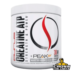 Purus Labs Creatine ATP container featuring a strength and power formula with creatine monohydrate and Peak ATP® for enhanced muscle performance."