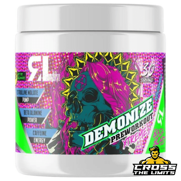 Relentless Demonize Pre-Workout Xtreme – high-stimulant pre-workout for energy, focus, and insane pumps