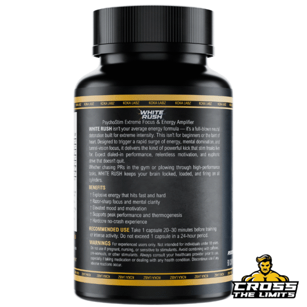 Koka Labz White Rush – 60 Capsules of High-Stim Pre-Workout and Focus Amplifier