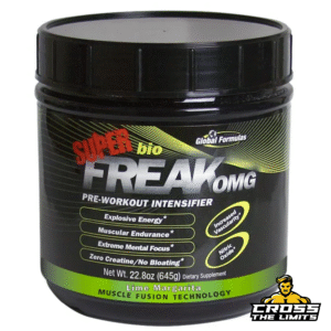 Super BioFreak OMG Pre-Workout Front Label – Global Formulas Lime Margarita Flavour
