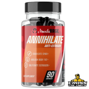 Muscle Rage Annihilate – estrogen management and post-cycle support supplement in capsule form.