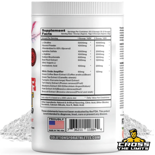 Plasma Boost ingredients and supplement facts panel