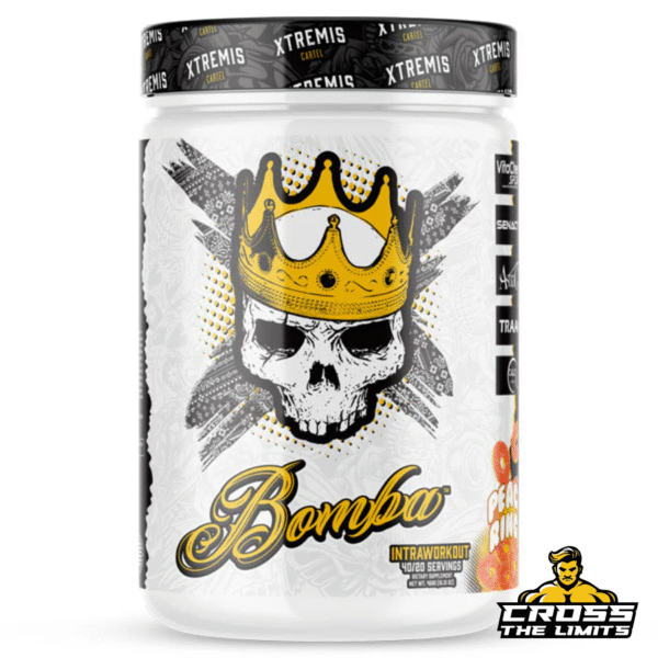 Xtremis Cartel Bomba Intra-Workout Peach Rings – Front Label Bottle