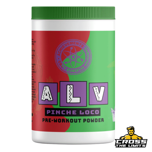 ALV Pinche Loco Pre-Workout tub by ATS Labs – front label view