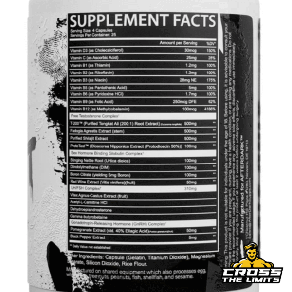 XYO Test supplement facts – testosterone, estrogen, and pituitary complex