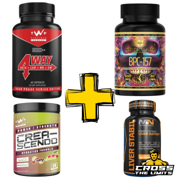 TWP 4-Way + CreaScendo + Liver Stabil + BPC-157 Supplement Stack