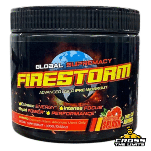 Global Supremacy Firestorm Pre-Workout label – high-stim advanced user pre