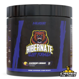 Huge Supplements Hibernate front label – blackberry lemonade sleep formula