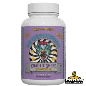Chaotic Shred by Mad House Innovations delivers intense energy, mood elevation, and fat-burning support with caffeine, Juglans, yohimbine, and more.