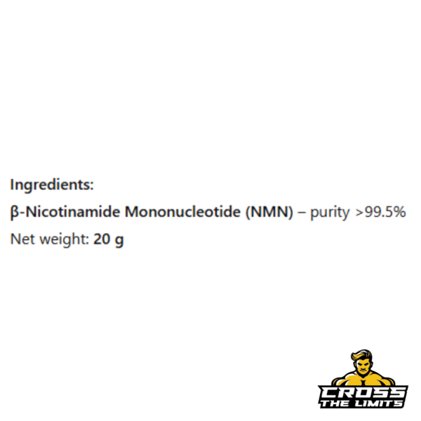 NMN ingredients – 99.5% pure β-Nicotinamide Mononucleotide powder info
