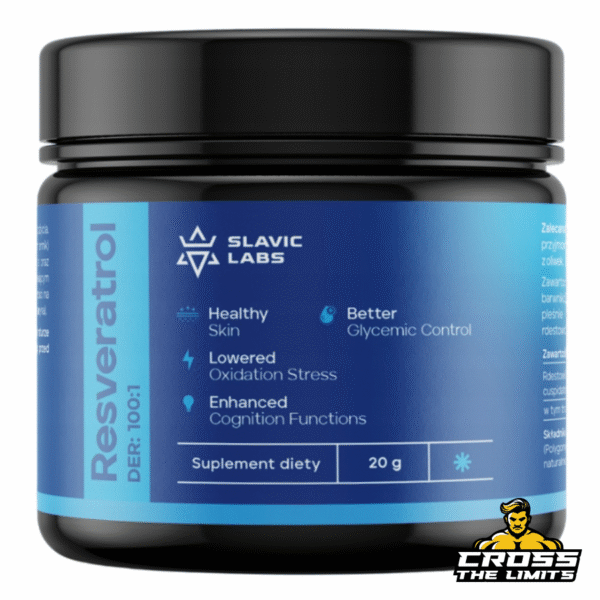 Slavic Labs Resveratrol 100:1 front label – 20g antioxidant supplement