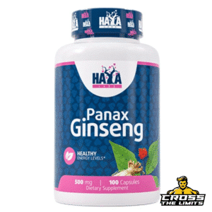 Front label of Haya Labs Panax Ginseng 100 caps with 500 mg extract.