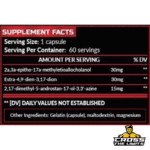 hero nutrition advanced muscle builder10mg– ultimate mass & strength builder (60 caps) ingredient label 3