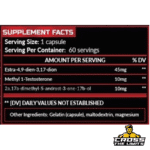hero nutrition advanced muscle builder10mg– ultimate mass & strength builder (60 caps) ingredient label 2