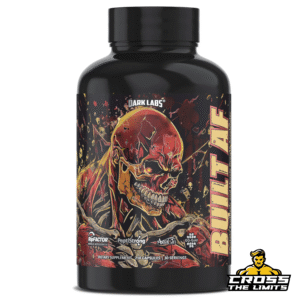 Dark Labs Built AF front label with skull artwork – CrossTheLimits