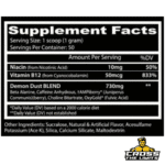 insane labz demon dust – 50 servings ingredient label