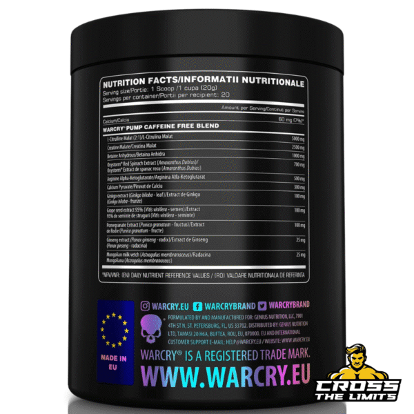 Genius Nutrition Warcry Pump Pre-workout – 400 g