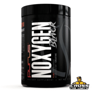Purus Labs Noxygen Black pre-workout 321g supplement jar front