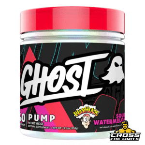 GHOST Pump – Warheads Sour Watermelon flavour – stim-free nitric oxide pre-workout – 40/20 servings – available at CrossTheLimits.co.uk