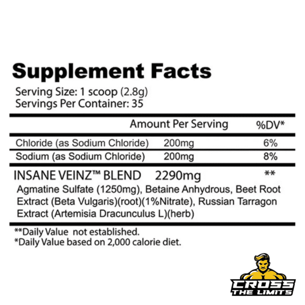 Insane Labz Insane Veinz Pump Pre Workout 35 servings