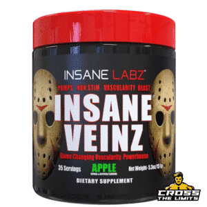 Insane Labz Insane Veinz – stim-free pump pre-workout – Apple flavour – 35 servings – available at CrossTheLimits.co.uk