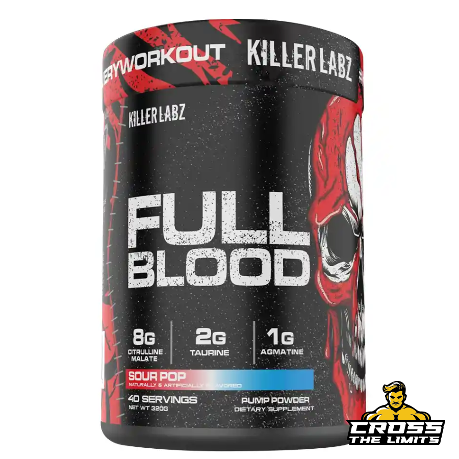 Killer Labz Full Blood Pump Pre-Workout – Sour Pop flavour – CrossTheLimits.co.uk