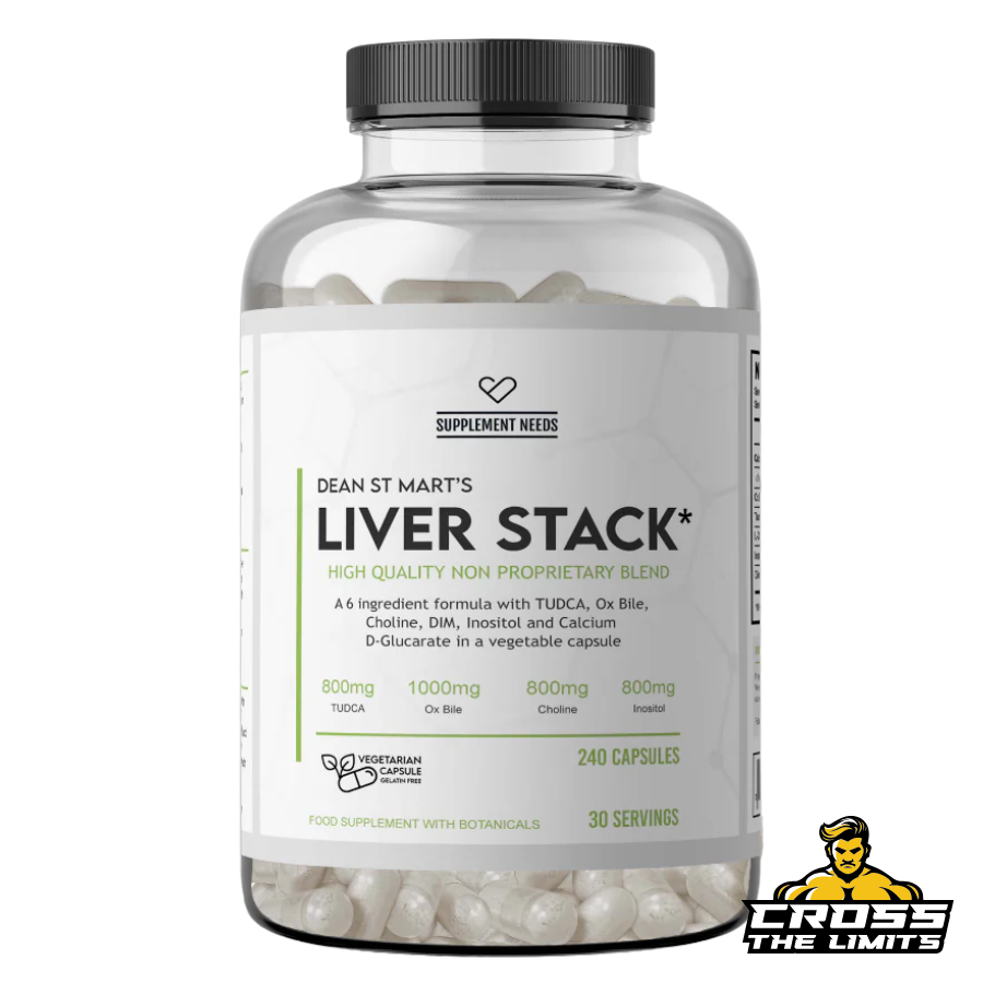 Liver Stack Supplement Facts – full ingredient breakdown with TUDCA, Choline, and DIM – CrossTheLimits.co.uk