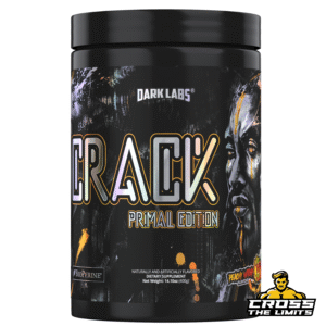 Dark Labs CRACK Primal Edition pre-workout tub front label