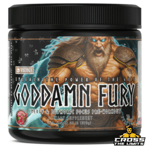 GODDAMN FURY pre workout tub front label