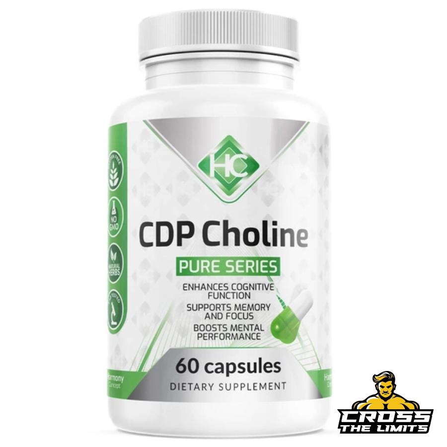 Harmony CDP Choline 250mg Cognizin 60 capsules bottle supplement front label