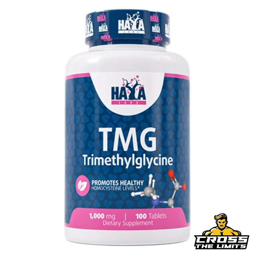 Haya Labs TMG Trimethylglycine 1000mg 100 tablets bottle front label supplement