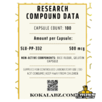 Koka Labz SLU-PP-332 500mcg per capsule compound specification panel