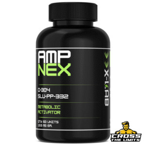 AMP NEX bottle combining O-304 and SLU-PP-332 advanced metabolic compound by Cross The Limits