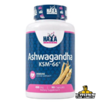 Haya Labs Ashwagandha KSM-66 450mg 90 Capsules premium adaptogen supplement with root extract and 5 percent withanolides