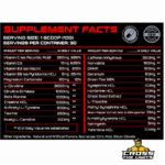 EX4EX Hyper Dose supplement facts showing complete ingredient profile including Geranium, DMHA, caffeine, citrulline and beta-alanine