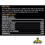 Hammer Labz Diuretic Max 84 Capsules with Dandelion Extract, Uva Ursi, Horsetail and Yohimbine HCl for cutting and physique support