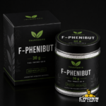 TrueRoots F-Phenibut 30g laboratory research material in premium black jar and presentation box with CAS 195926-08-8 for scientific research use only
