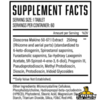Huge Supplements Sapogenix Supplement Facts with 250mg concentrated Dioscorea Makino 50-67:1 extract