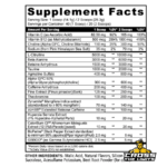 Panda Supplements Pandemic Scorpion Pre Workout Supplement Facts with Citrulline Beta Alanine Betaine Alpha GPC caffeine and Zynamite